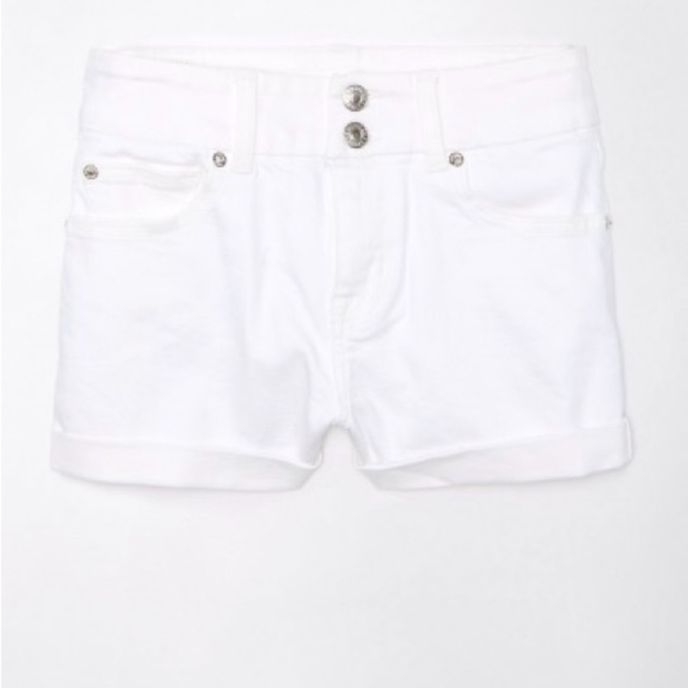 American Eagle NEXT LEVEL CURVY HIGH-WAISTED DENIM SHORT SHORT